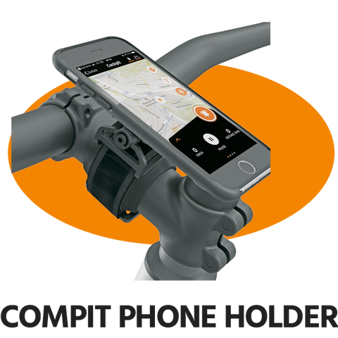 Compit phone holder for handlebar